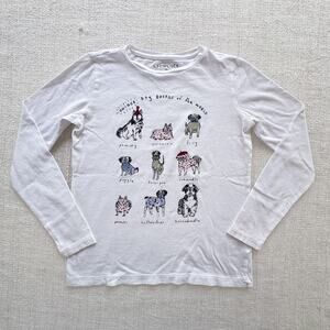 Crewcuts White Unique Dog Breeds Tee VGUC 8/9